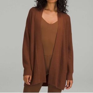 Lululemon Merino Wool-Blend Ribbed Long Wrap Sweater